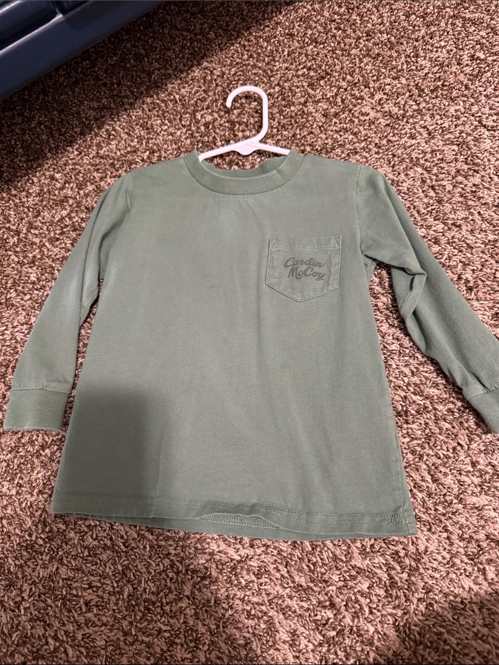 Carolina McCoy Kids' Long Sleeve Pocket Tee - Sage Green
